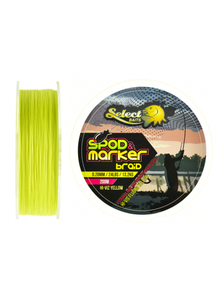 Fir Textil Select Baits Shockleader X8 Braid Yellow, 200m Fir Textil Select Baits Shockleader X8 Braid Yellow, 200m