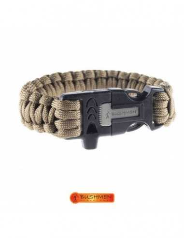 Bratara de supravietuire din paracord Coyote Bushmen, 3m