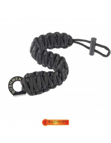 Bratara de supravietuire din paracord Negru Bushmen, 6m Bratara de supravietuire din paracord Negru Bushmen, 6m