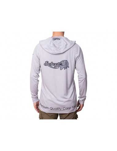 Bluza Select Baits UV Long Sleeve Hoodie UPF 50+ Light Grey