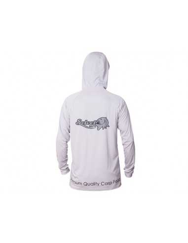 Bluza Select Baits UV Long Sleeve Hoodie UPF 50+ Light Grey