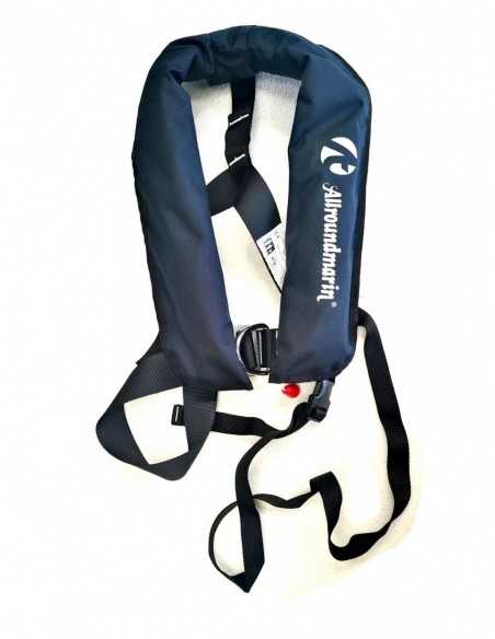 Vesta de salvare automata Allroundmarine Besto 165N, Albastra 40kg+ Vesta de salvare automata Allroundmarine Besto 165N, Albastra 40kg+