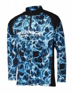 Bluza Savage Gear Marine UV Long Sleeve Tee, Sea Blue