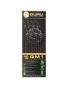 Carlige legate Guru QM1 Standard Hair Rig Barbless Nr.12, 0.22mm, 8buc/plic