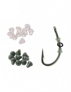 Opritoare Carp Spirit Rig Ring Stop, Kaki, 10buc/plic