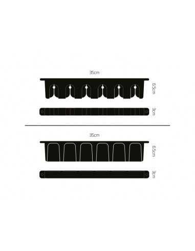 Suport pentru lansete Delphin WallHOLD, 35x6.5x3cm