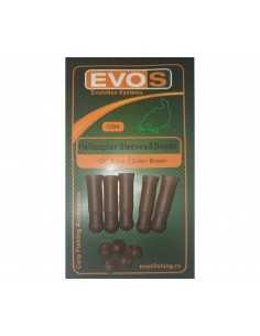 Sistem EVOS Helicopter Sleeves & Beads, Brown, 5buc/plic