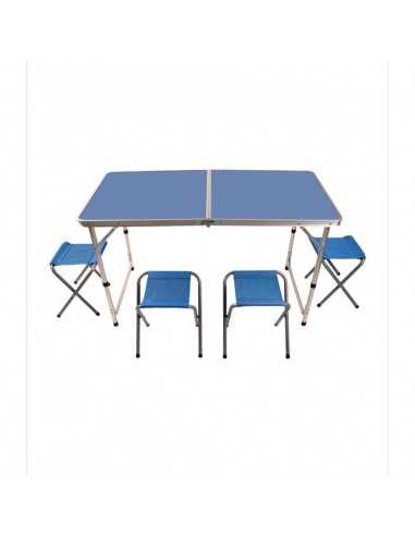 Set Camping Masa Si 4 Scaune Zelten, 120x60x55.5cm