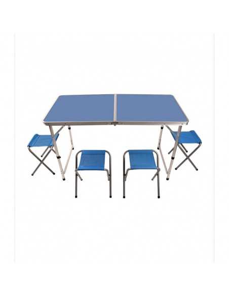 Set Camping Masa Si 4 Scaune Zelten, 120x60x55.5cm Set Camping Masa Si 4 Scaune Zelten, 120x60x55.5cm