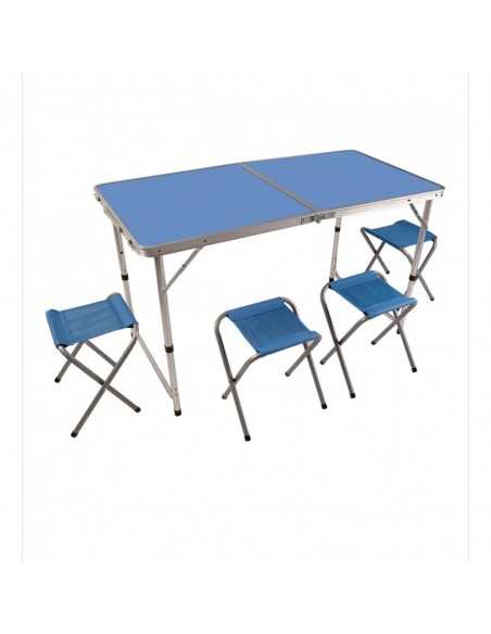 Set Camping Masa Si 4 Scaune Zelten, 120x60x55.5cm Set Camping Masa Si 4 Scaune Zelten, 120x60x55.5cm
