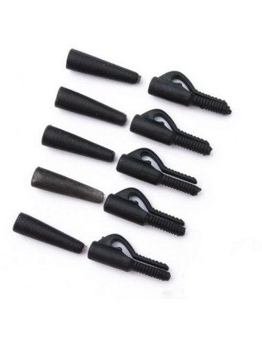 Kit plumb pierdut Mostiro Lead Clip and Sleeve, Black, 5seturi/plic