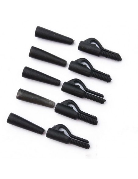 Kit plumb pierdut Mostiro Lead Clip and Sleeve, Black, 5seturi/plic Kit plumb pierdut Mostiro Lead Clip and Sleeve, Black, 5seturi/plic