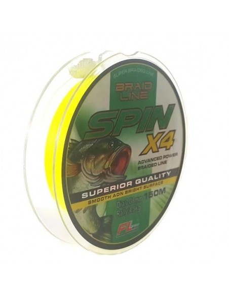 Fir Textil Fl Spin X4, Yellow, 150m