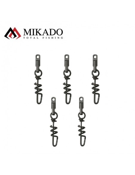 Vartej Cu Agrafa Mikado Heavy Swivel With Screwed Snap, 4mm, 5buc Vartej Cu Agrafa Mikado Heavy Swivel With Screwed Snap, 4mm, 5buc