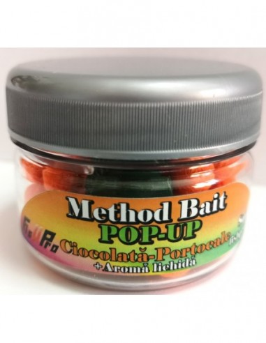 Pop-Up Fish Pro Method Bait, Ciocolata-Portocale + Aroma, 8mm, 15g