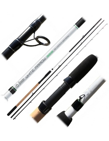 Lanseta Sensas White Arrow Feeder, 3.60m, 40-120g, 3+3buc Lanseta Sensas White Arrow Feeder, 3.60m, 40-120g, 3+3buc
