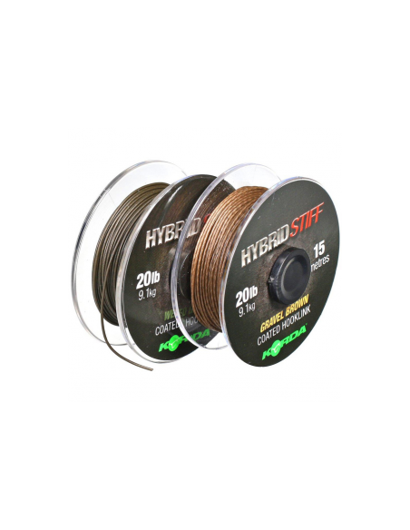 Fir Textil Korda Hibrid Stiff Gravel Brown, 20lbs, 20m