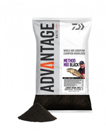 Nada Daiwa Method Mix, Black, 1kg Nada Daiwa Method Mix, Black, 1kg