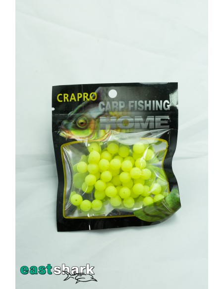 Bile Pop Up East Shark Din Plastic, Galben Fluo, 8mm, 40buc/plic Bile Pop Up East Shark Din Plastic, Galben Fluo, 8mm, 40buc/plic