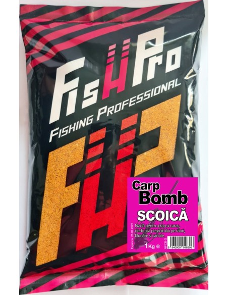 Nada Fish Pro Carp Bomb, Scoica, 1kg Nada Fish Pro Carp Bomb, Scoica, 1kg