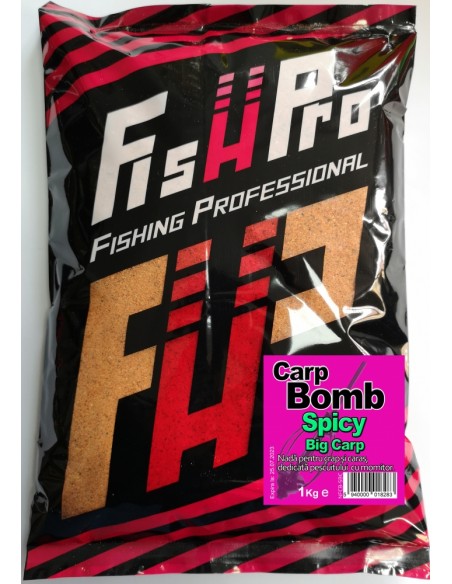 Nada Fish Pro Carp Bomb, Spicy Big Carp, 1kg Nada Fish Pro Carp Bomb, Spicy Big Carp, 1kg