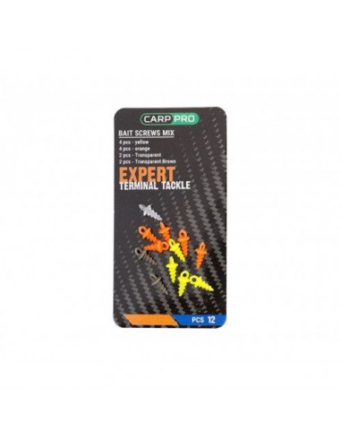 Suruburi Pentru Momeala Carp Pro Plastic Bait Screw, 12buc/plic