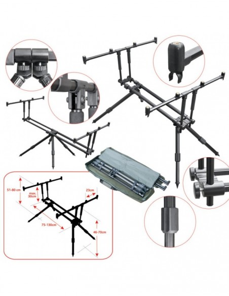 Rod Pod Hakuyo RP11, 4 Posturi