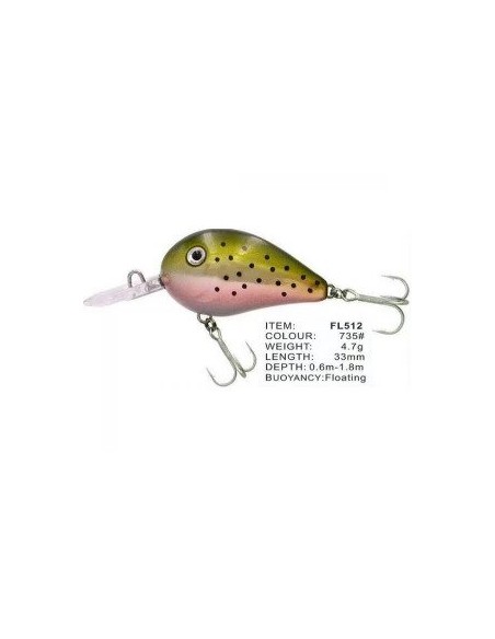 Vobler FL FL512 Floating, Culoare 735, 3.3cm, 4.7g Vobler FL FL512 Floating, Culoare 735, 3.3cm, 4.7g