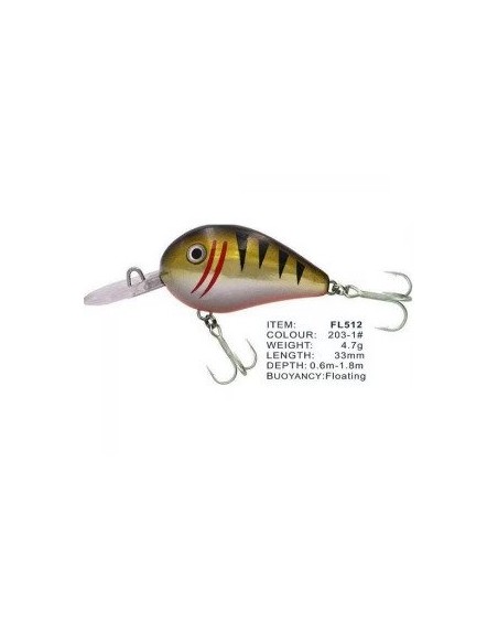 Vobler FL FL512 Floating, Culoare 203-1, 3.3cm, 4.7g Vobler FL FL512 Floating, Culoare 203-1, 3.3cm, 4.7g