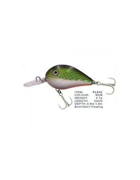 Vobler FL FL512 Floating, Culoare 993, 3.3cm, 4.7g Vobler FL FL512 Floating, Culoare 993, 3.3cm, 4.7g