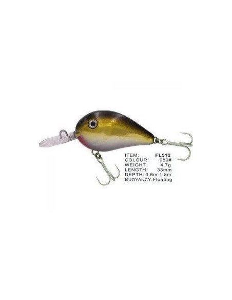 Vobler FL FL512 Floating, Culoare 989, 3.3cm, 4.7g Vobler FL FL512 Floating, Culoare 989, 3.3cm, 4.7g