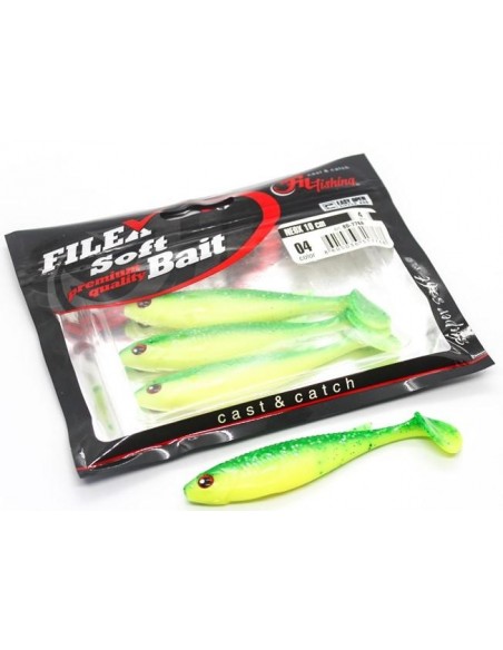 Shad Filfishing Filex Neox, Culoare 04, 10cm, 4buc/plic Shad Filfishing Filex Neox, Culoare 04, 10cm, 4buc/plic