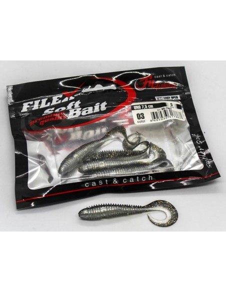 Grub Filfishing Uno, Culoare 03, 7.5cm, 5buc/plic Grub Filfishing Uno, Culoare 03, 7.5cm, 5buc/plic