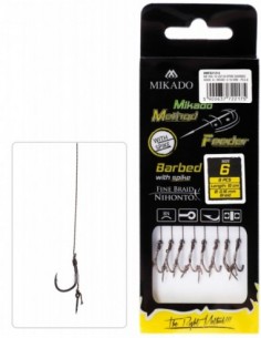 Montura Mikado Method Feeder Rig, Ac Momeala, 10 cm, Carlig Nr.12, Fir Textil 0.12mm, 8buc 2