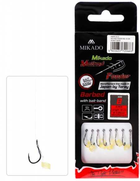 Carlige Legate Mikado Bait Band, Carlig Nr.4, Fir 0.28mm, 10cm, 8buc/plic Carlige Legate Mikado Bait Band, Carlig Nr.4, Fir 0.28mm, 10cm, 8buc/plic