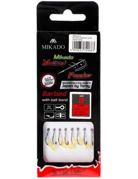 Carlige Legate Mikado Bait Band, Carlig Nr.6, Fir 0.28mm, 10cm, 8buc/plic Carlige Legate Mikado Bait Band, Carlig Nr.6, Fir 0.28mm, 10cm, 8buc/plic