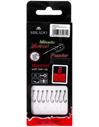 Carlige Legate Mikado Fir De Par, Carlig Nr.6, Fir 0.28mm, 10cm, 8buc/plic