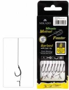 Carlige Legate Mikado Fir De Par, Carlig Nr.6, Fir Textil 0.16mm, 10cm, 8buc/plic