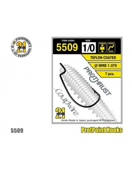 Carlige Pontoon21 5509 ProtPoint Offset Hooks, Nr.1/0, 7buc/plic