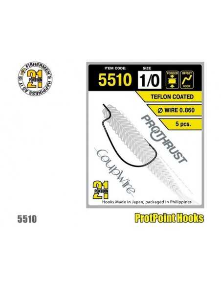 Carlige Pontoon21 5510 ProtPoint Offset Hooks, Nr.2, 7buc/plic