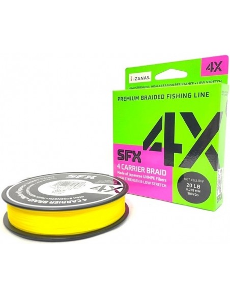 Fir Textil Sufix SFX 4 Carrier Braid, Hot Yellow, 135m Fir Textil Sufix SFX 4 Carrier Braid, Hot Yellow, 135m