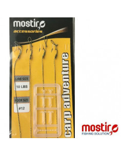 Carlige Legate Mostiro Feeder Loop At End, Carlig Nr.12, Fir 10lbs, 4buc/plic