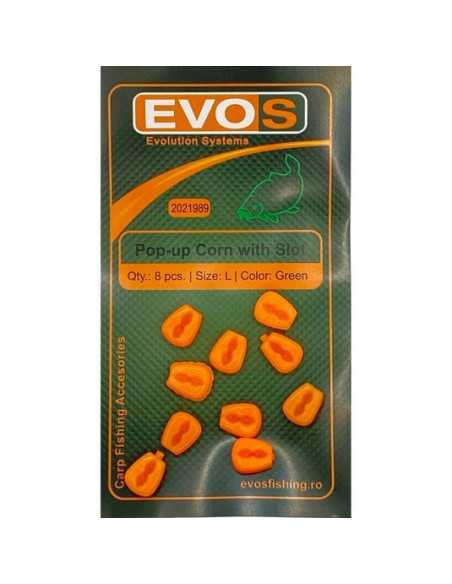 Porumb artificial EVOS Pop Up Corn with Slot, Orange, Marime S, 8buc/plic Porumb artificial EVOS Pop Up Corn with Slot, Orange, Marime S, 8buc/plic