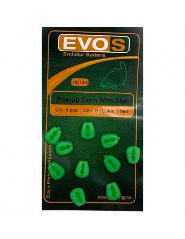 Porumb artificial EVOS Pop Up Corn with Slot, Green, Marime S, 8buc/plic