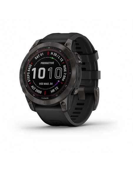 Ceas Garmin Fenix 7 Sapphire Solar Black Ti/Black, 47mm