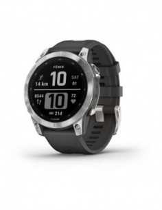 Ceas Garmin Fenix 7 Standard Silver/Graphite, 47mm