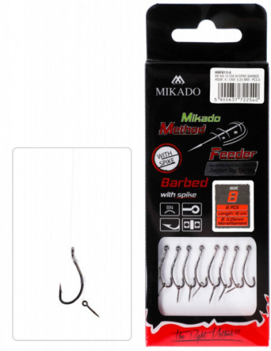 Carlige Legate Mikado Ac Momeala, Carlig Nr.4, Fir Textil 0.28mm, 10cm, 8buc
