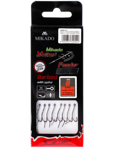 Carlige Legate Mikado Ac Momeala, Carlig Nr.4, Fir Textil 0.28mm, 10cm, 8buc