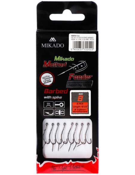 Carlige Legate Mikado Ac Momeala, Carlig Nr.4, Fir Textil 0.28mm, 10cm, 8buc