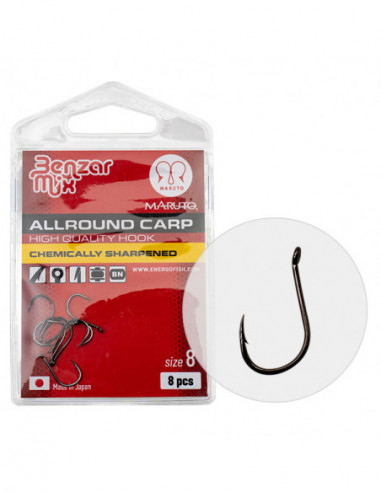 Carlige Benzar Allround Carp, No. 1/0, 5buc/plic